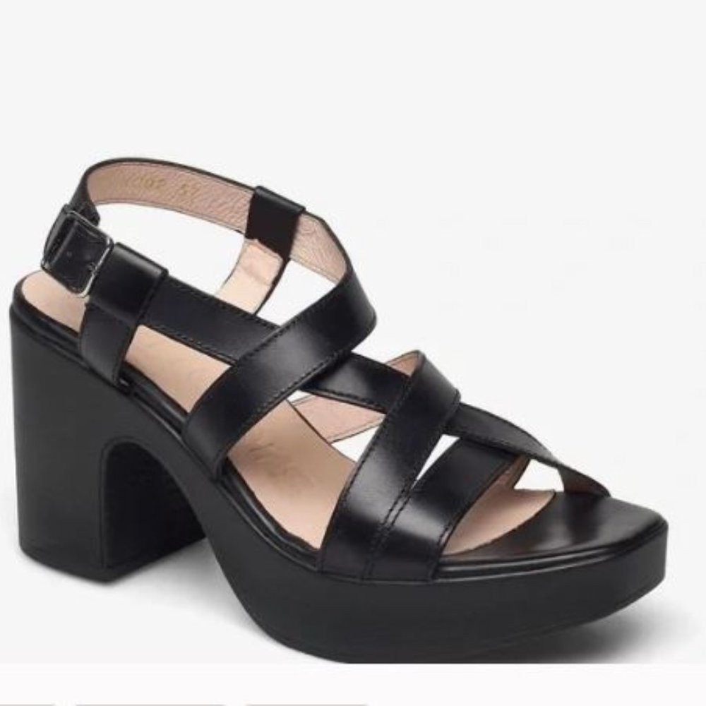 NEW Wonders black leather strappy sandals 38 ( 8 US ), 40 ( 10 US ), 41 ( 11 US)